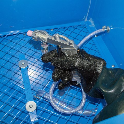 Piaskarka kabinowa 90L + PISTOLET + DYSZE + FOLIA Piaskarka kabinowa 90L + PISTOLET + DYSZE + FOLIA