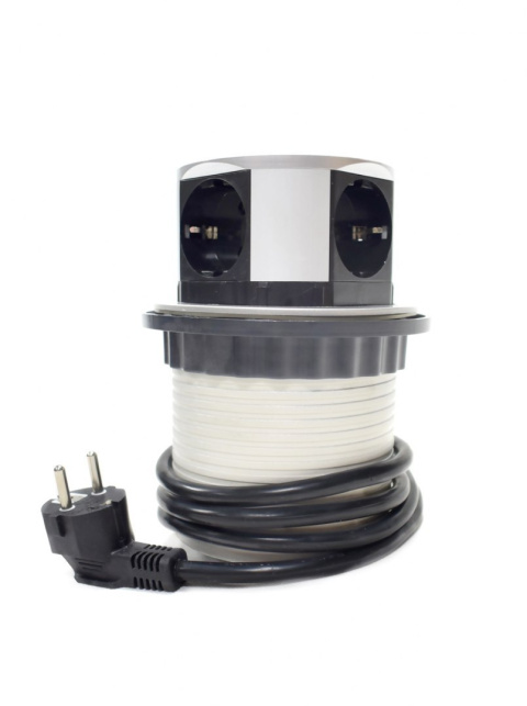 2-krotne gniazdo stołowe chowane z 2 usb 2-krotne gniazdo stołowe chowane z 2 usb