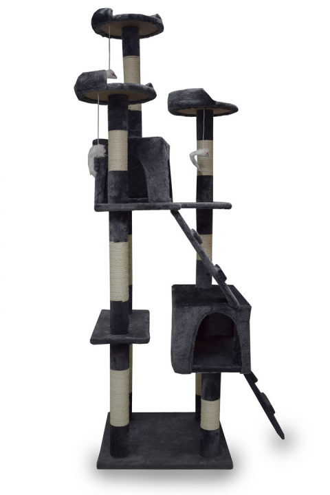 DUŻY STABILNY DRAPAK DOMEK ZABAWKA LEGOWISKO DLA KOTA KOTÓW SZARY 170cm DUŻY STABILNY DRAPAK DOMEK ZABAWKA LEGOWISKO DLA KOTA KOTÓW SZARY 170cm