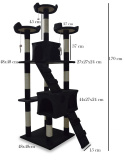 DRAPAK DLA KOTA Czarny 170cm DOMEK LEGOWISKO DOMEK