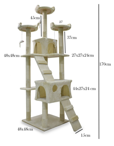 DRAPAK DOMEK DRZEWKO DRZEWO LEGOWISKO KOTA 170CM DRAPAK DOMEK DRZEWKO DRZEWO LEGOWISKO KOTA 170CM