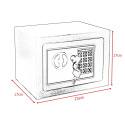 Sejf elektroniczny mini (czarny) na szyfr i kluczyki