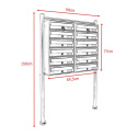 Skrzynka pocztowa lokatorska stalowa 2x6 wrzutów