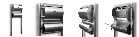SKRZYNKA POCZTOWA NA LISTY ZE STOJAKAMI STAL INOX SKRZYNKA POCZTOWA NA LISTY ZE STOJAKAMI STAL INOX