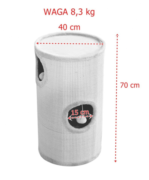 Drapak/Tuba/ Wieża/ Legowisko dla Kota 70cm Beżowa Drapak/Tuba/ Wieża/ Legowisko dla Kota 70cm Beżowa