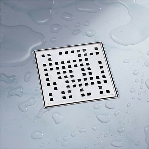 ODPŁYW KWADRATOWY PIXEL STAL NIERDZEWNA ŚCIEK PRYSZNICOWY BRODZIK 15X15 ODPŁYW KWADRATOWY PIXEL STAL NIERDZEWNA ŚCIEK PRYSZNICOWY BRODZIK 15X15