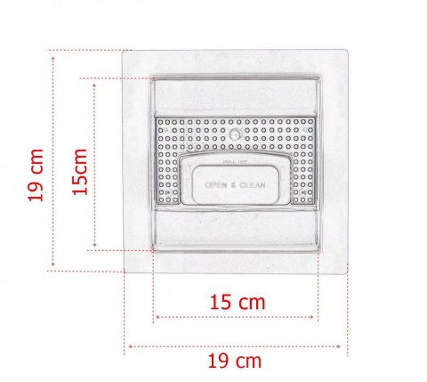 ODPŁYW KWADRATOWY PIXEL STAL NIERDZEWNA ŚCIEK PRYSZNICOWY BRODZIK 15X15 ODPŁYW KWADRATOWY PIXEL STAL NIERDZEWNA ŚCIEK PRYSZNICOWY BRODZIK 15X15