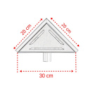 Odpływ trójkątny Ściek wodny 20x20x30