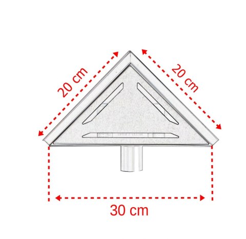 Odpływ trójkątny Ściek wodny 20x20x30 Odpływ trójkątny Ściek wodny 20x20x30