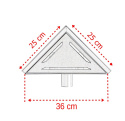 Odpływ trójkątny Ściek wodny 25x25x36