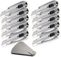 50szt. Nożyk Do Tapet 18mm Aluminiowy Łamane Ostrze