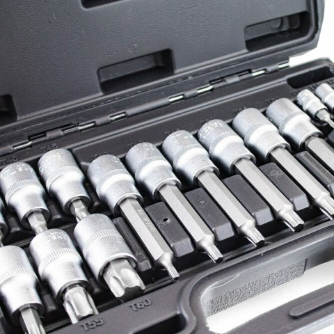 Zestaw kluczy bitów 18 elementów TORX Bituxx Nasadki Zestaw kluczy bitów 18 elementów TORX Bituxx Nasadki