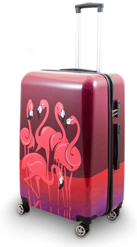 ZESTAW KOMPLET NOWOCZESNYCH WALIZEK 3D PODRÓŻNYCH M L XL WALIZKI FLAMINGO ZESTAW KOMPLET NOWOCZESNYCH WALIZEK 3D PODRÓŻNYCH M L XL WALIZKI FLAMINGO