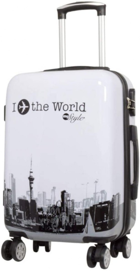 Walizki set Fly the world białe Walizki set Fly the world białe