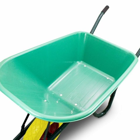 Taczka Ogrodowa/Budowlana Jednokołowa PU 100L 250kg Misa PVC Żólte Koło Taczka Ogrodowa/Budowlana Jednokołowa PU 100L 250kg Misa PVC Żólte Koło