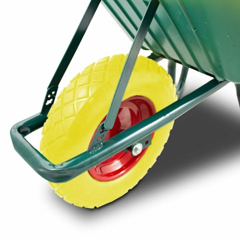 Taczka Ogrodowa/Budowlana Jednokołowa PU 100L 250kg Misa PVC Żólte Koło Taczka Ogrodowa/Budowlana Jednokołowa PU 100L 250kg Misa PVC Żólte Koło