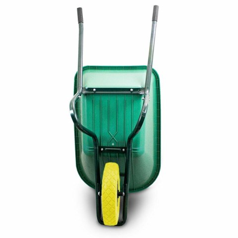 Taczka Ogrodowa/Budowlana Jednokołowa PU 100L 250kg Misa PVC Żólte Koło Taczka Ogrodowa/Budowlana Jednokołowa PU 100L 250kg Misa PVC Żólte Koło