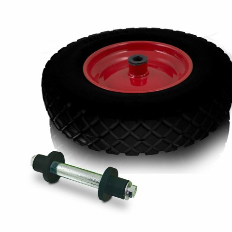 Taczka Ogrodowa/Budowlana Jednokołowa PU 100L 250kg Misa PVC Czarne Koło Taczka Ogrodowa/Budowlana Jednokołowa PU 100L 250kg Misa PVC Czarne Koło