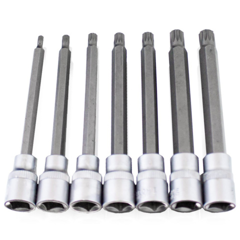 ZESTAW DŁUGICH NASADEK 3/8" HEX, SPLINE XZN I TORX 110MM 21 ELEMENTÓW ZESTAW DŁUGICH NASADEK 3/8" HEX, SPLINE XZN I TORX 110MM 21 ELEMENTÓW