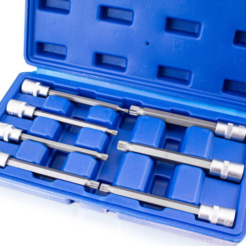 ZESTAW DŁUGICH NASADEK 3/8" HEX, SPLINE XZN I TORX 110MM 21 ELEMENTÓW ZESTAW DŁUGICH NASADEK 3/8" HEX, SPLINE XZN I TORX 110MM 21 ELEMENTÓW