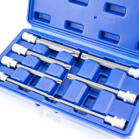 ZESTAW DŁUGICH NASADEK 3/8" HEX, SPLINE XZN I TORX 110MM 21 ELEMENTÓW ZESTAW DŁUGICH NASADEK 3/8" HEX, SPLINE XZN I TORX 110MM 21 ELEMENTÓW