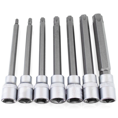 ZESTAW DŁUGICH NASADEK TORX 3/8" T25-T60 110MM ZESTAW DŁUGICH NASADEK TORX 3/8" T25-T60 110MM