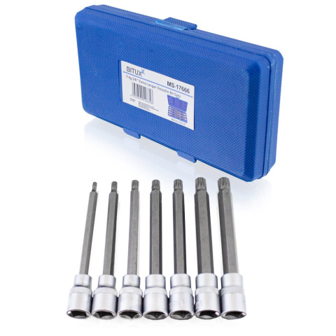 ZESTAW DŁUGICH NASADEK SPLINE XZN 3/8" M4-M10 110MM ZESTAW DŁUGICH NASADEK SPLINE XZN 3/8" M4-M10 110MM