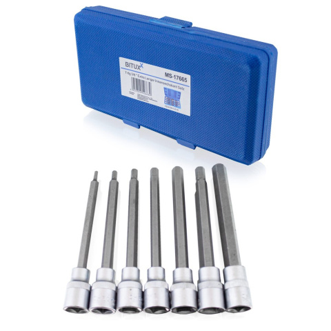 ZESTAW DŁUGICH NASADEK HEX IMBUSOWYCH 3/8" H3-H10 110MM ZESTAW DŁUGICH NASADEK HEX IMBUSOWYCH 3/8" H3-H10 110MM