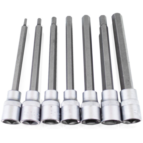 ZESTAW DŁUGICH NASADEK HEX IMBUSOWYCH 3/8" H3-H10 110MM ZESTAW DŁUGICH NASADEK HEX IMBUSOWYCH 3/8" H3-H10 110MM