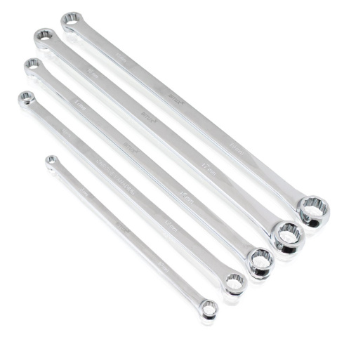 Zestaw długich Kluczy Oczkowych 233-410mm 8-19mm 5 Elementów Zestaw długich Kluczy Oczkowych 233-410mm 8-19mm 5 Elementów