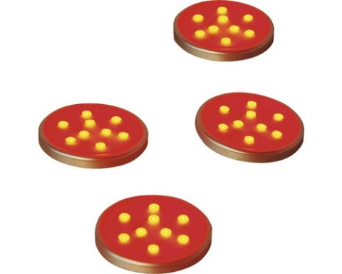 4x Reflektor RGB LED Como Multicolor z pilotem 4x Reflektor RGB LED Como Multicolor z pilotem