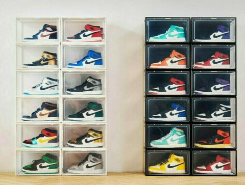 6x BOX NA BUTY ORGANIZER PUDEŁKO CZERWONE do rozm. 47 6x BOX NA BUTY ORGANIZER PUDEŁKO CZERWONE do rozm. 47