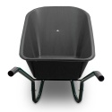 Taczka Ogrodowa/Budowlana Jednokołowa 100L 250kg Misa PVC CZARNA Czarne koło PU