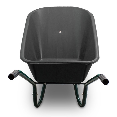 Taczka Ogrodowa/Budowlana Jednokołowa 100L 250kg Misa PVC CZARNA Czarne koło PU