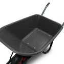 Taczka Ogrodowa/Budowlana Jednokołowa 100L 250kg Misa PVC CZARNA Czarne koło PU