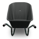Taczka Ogrodowa/Budowlana Jednokołowa 100L 250kg Misa PVC CZARNA Zielone koło PU