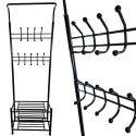 Wieszak stojący na ubrania obuwie na korytarz przedpokój czarny
