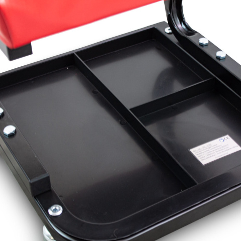 Mobilny stołek warsztatowy hoker taboret z półką 150kg Mobilny stołek warsztatowy hoker taboret z półką 150kg