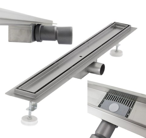 Odpływ Liniowy BEFLIESBAR z syfonem płytkę prysznicowy brodzik stalowy 110cm Odpływ Liniowy BEFLIESBAR z syfonem płytkę prysznicowy brodzik stalowy 110cm