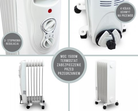 Elektryczny grzejnik olejowy 1500W Elektryczny grzejnik olejowy 1500W