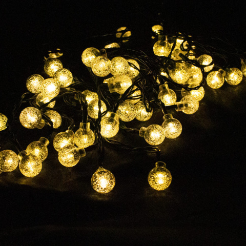 Lampki solarne światełka łańcuch 60 LED 10m Lampki solarne światełka łańcuch 60 LED 10m