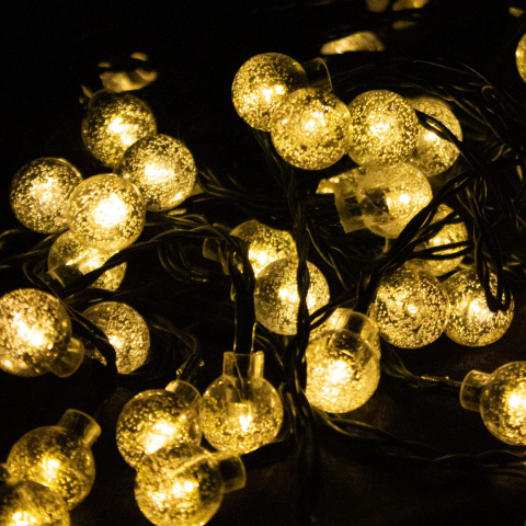 Lampki solarne światełka łańcuch 60 LED 10m Lampki solarne światełka łańcuch 60 LED 10m
