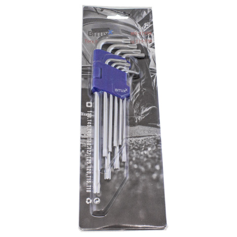 Zestaw kluczy TORX z kulką T10-T50 9el. Zestaw kluczy TORX z kulką T10-T50 9el.