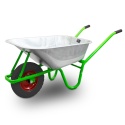 Taczka Ogrodowa/Budowlana Jednokołowa 100L 250kg Misa PVC CZARNA Czarne koło PU