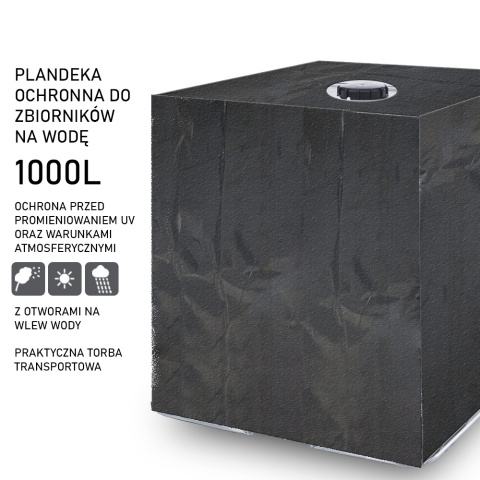 Plandeka ochronna do zbiornika 1000L czarna Plandeka ochronna do zbiornika 1000L czarna