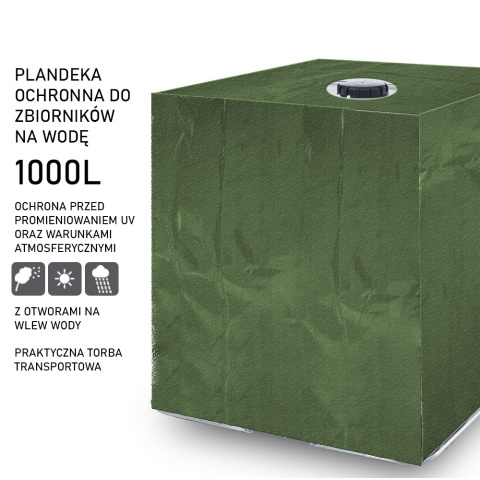 Plandeka ochronna do zbiornika 1000L zielona Plandeka ochronna do zbiornika 1000L zielona