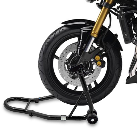Stojak do motocykla motoru na przednie koło czarny Stojak do motocykla motoru na przednie koło czarny