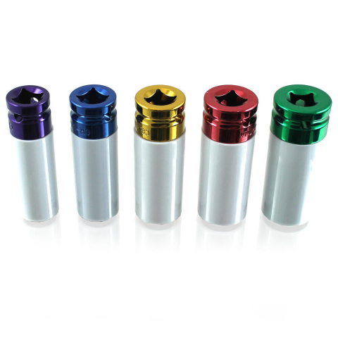 Nasadki udarowe do kół alufelg 15 17 19 21 22mm 1/2" Nasadki udarowe do kół alufelg 15 17 19 21 22mm 1/2"
