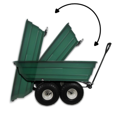 Wózek ogrodowy taczka wywrotka na 4 kółkach transportowy 120L 240kg Wózek ogrodowy taczka wywrotka na 4 kółkach transportowy 120L 240kg