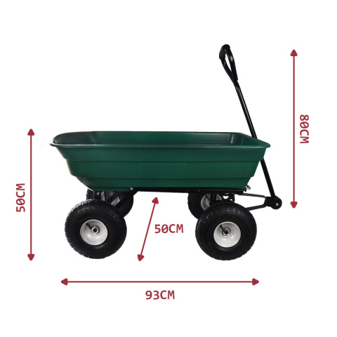 Wózek ogrodowy taczka wywrotka na 4 kółkach transportowy 120L 240kg Wózek ogrodowy taczka wywrotka na 4 kółkach transportowy 120L 240kg